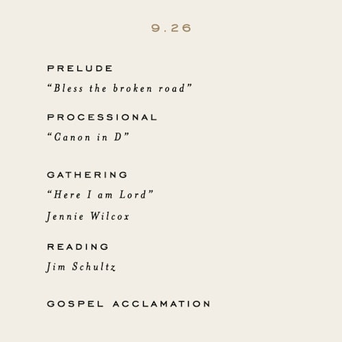 This is a vanilla unique wedding programs with standard by Alethea and Ruth called left stack printing on signature in standard