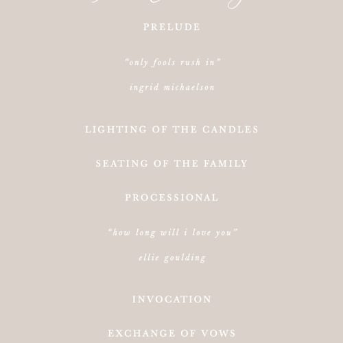 This is a cloud unique wedding programs with standard by Jhudy called so inlove printing on signature in standard