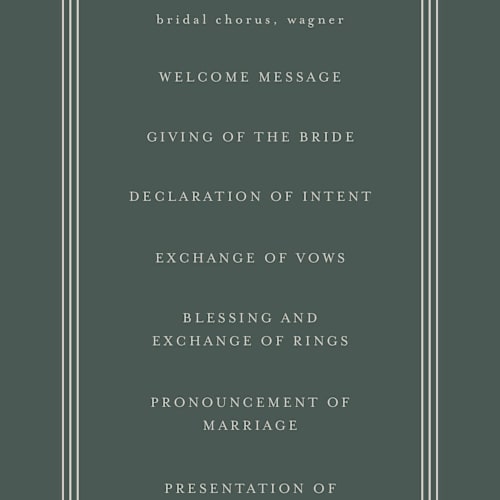 This is a forest unique wedding programs with standard by Melanie Severin called vista printing on signature in standard