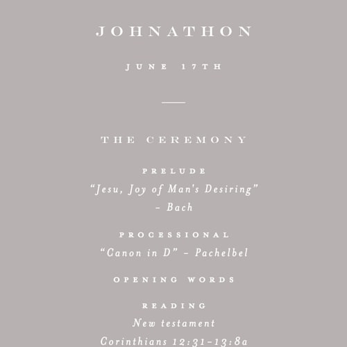 This is a mist unique wedding programs with standard by Carolyn Nicks called softly swept printing on signature in 4x9