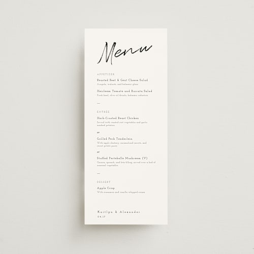 This is a cloud menu cards with standard by Adelyn T. called photograph scribble printing on signature in 4x9