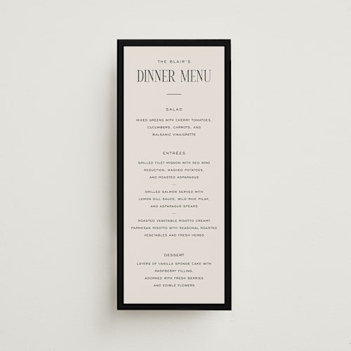 This is a suit menu cards with standard by Pixel and Hank called threaded printing on signature in 4x9