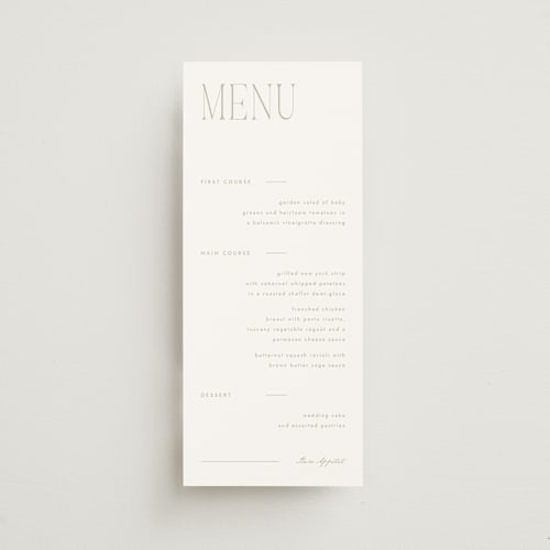 This is a latte menu cards with standard by Blustery August called hayes printing on signature in 4x9