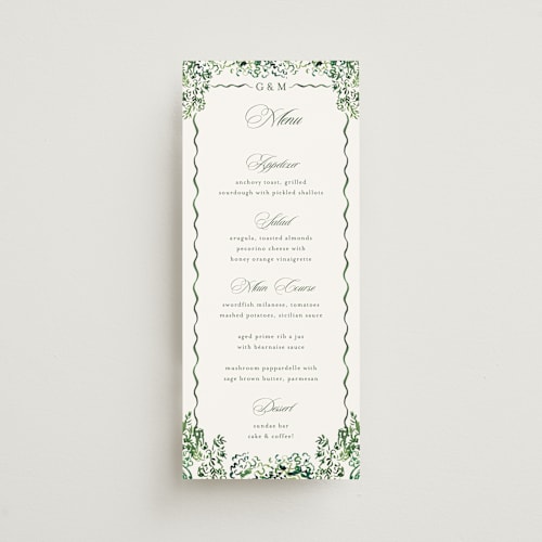 This is a sap menu cards with standard by Becky Nimoy called gates and pillars printing on signature in 4x9