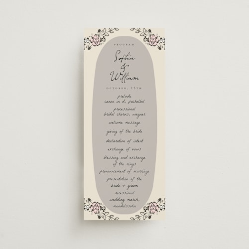 This is a champagne unique wedding programs with standard by Ana de Sousa called gathering joy printing on signature in standard
