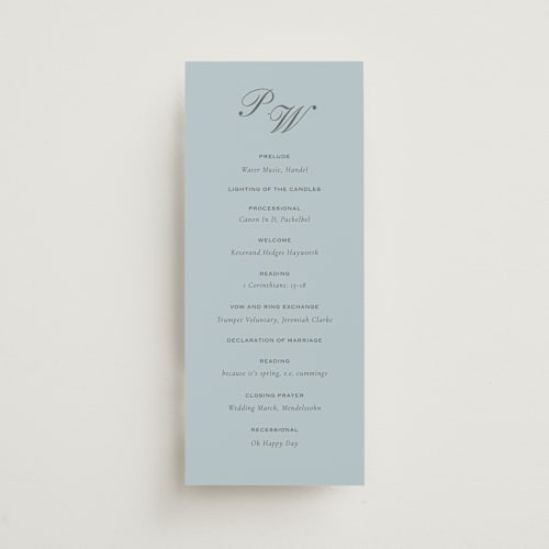 This is a sky unique wedding programs with standard by Sara Hicks Malone called briland printing on signature in standard