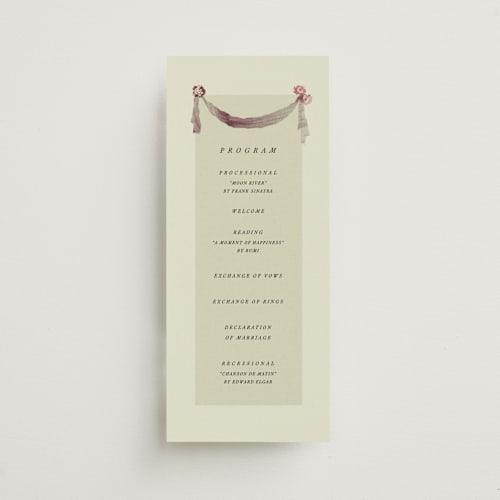 This is a nouvelle unique wedding programs with standard by Sumak Studio called chinoiserie printing on signature in standard