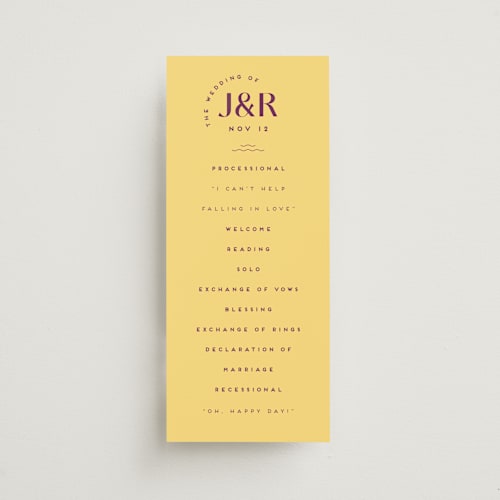 This is a fig unique wedding programs with standard by Claudia Orengo called news! printing on signature in standard