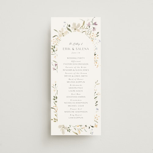This is a garden unique wedding programs with standard by Itsy Belle Studio called aster printing on signature in standard