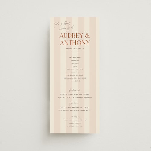 This is a butter unique wedding programs with standard by Pixel and Hank called ambrosial printing on signature in standard
