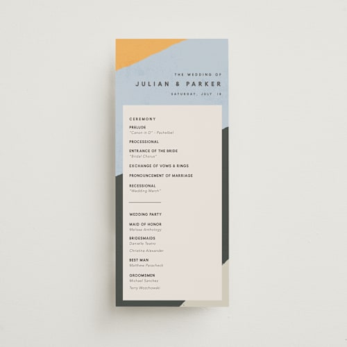 This is a sunset unique wedding programs with standard by Robin Ott called canyon wall printing on signature in standard