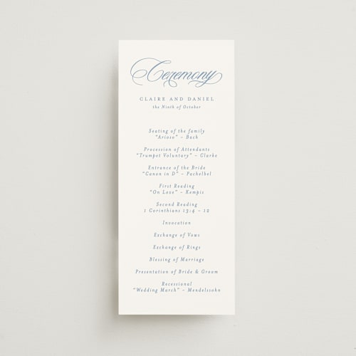 This is a sky unique wedding programs with standard by Creo Study called aristocratic printing on signature in standard