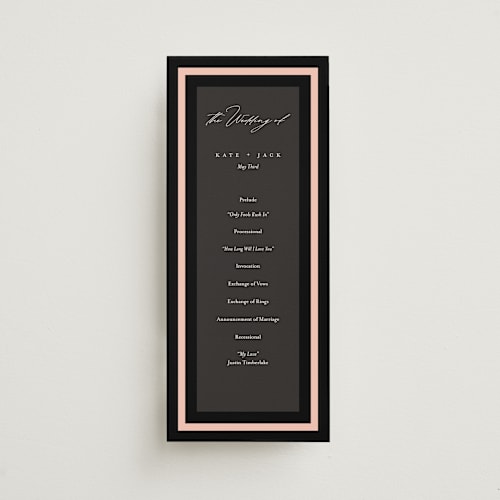 This is a onyx unique wedding programs with standard by Eric Clegg called elance printing on signature in standard