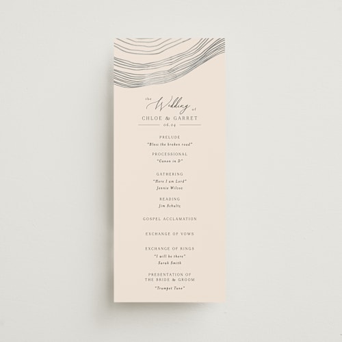 This is a natural unique wedding programs with standard by Alethea and Ruth called rings printing on signature in standard