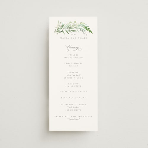 This is a fern unique wedding programs with standard by Creo Study called i do printing on signature in standard