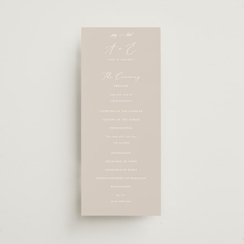 This is a cloud unique wedding programs with standard by Jhudy called so inlove printing on signature in standard