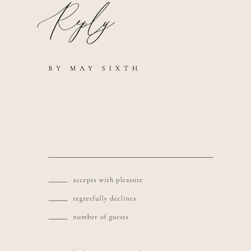 This is a linen rsvp postcards by Kelly Schmidt called corner printing on signature in postcard
