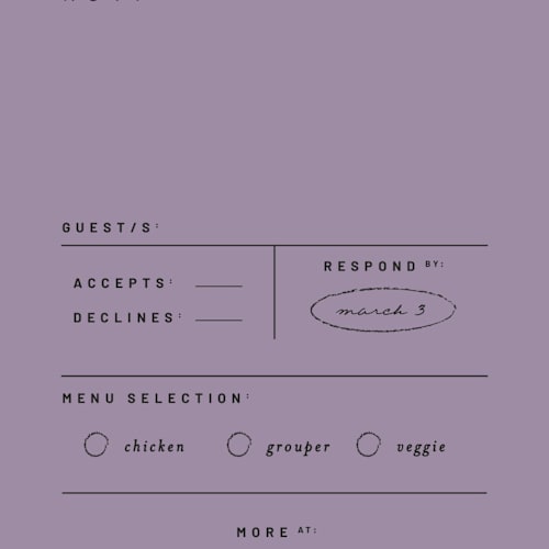 This is a verona sunset rsvp postcards by Blustery August called alaia printing on signature in postcard