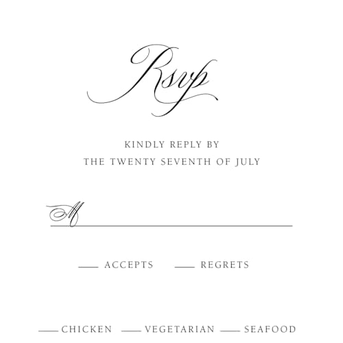 This is a pure rsvp postcards by Design Lotus called legacy printing on signature in postcard
