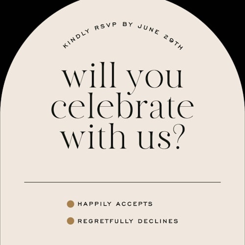 This is a noir rsvp postcards by Jessica Corliss called little party big love printing on signature in postcard