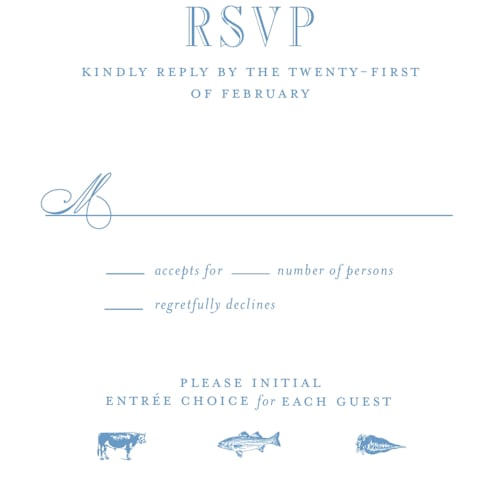 This is a sky rsvp postcards by Megan Davis called hepburn printing on signature in postcard