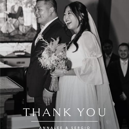 This is a simply white thank you postcards by Jennifer Postorino called rhythmic printing on signature in postcard