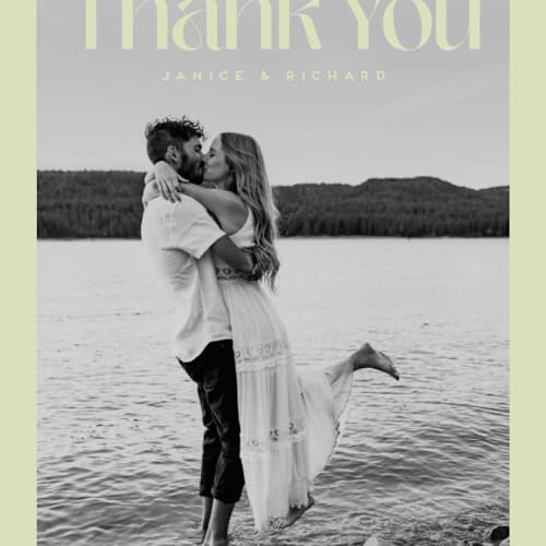 This is a kiwi thank you postcards by Claudia Orengo called news! printing on signature in postcard