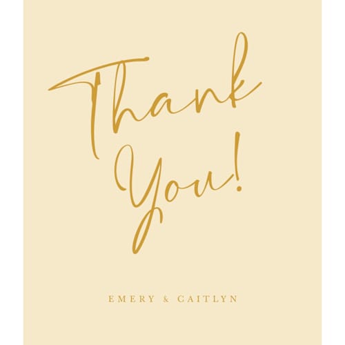 This is a honey thank you postcards by Adelyn T. called ink scribble printing on signature in postcard