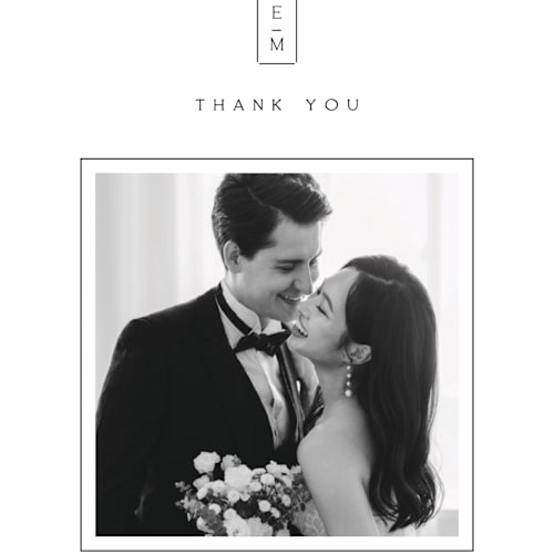 This is a salt thank you postcards with standard by Amy Kross called stripe bevel printing on signature in postcard