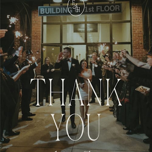 This is a forest thank you postcards with standard by Blustery August called hayes printing on signature in postcard