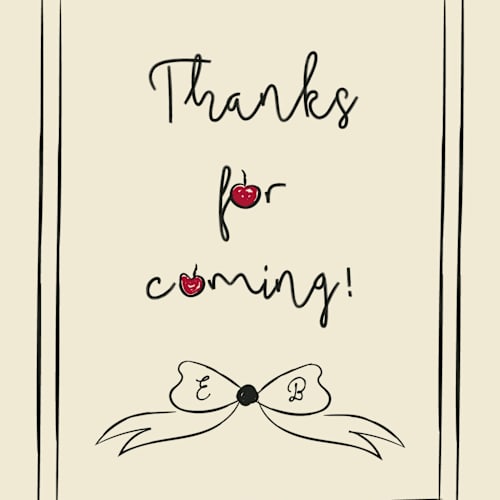 This is a champagne thank you postcards by Helena Vitto called modern love printing on signature in postcard