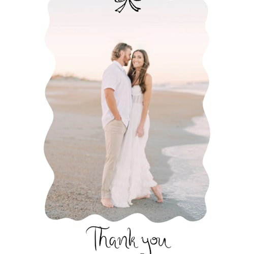 This is a tuxedo thank you postcards by Cass Loh called quirky fun printing on signature in postcard