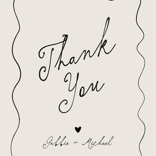 This is a vintage thank you postcards with standard by Kelly Watkins called felicity printing on signature in postcard