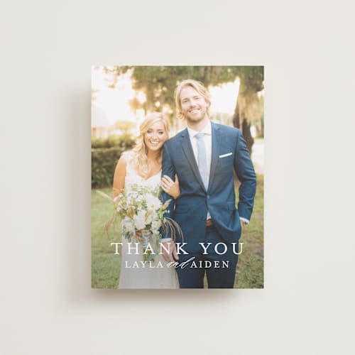 This is a desert sands wedding thank you cards with standard by Itsy Belle Studio called sedona printing on recycled smooth signature in standard