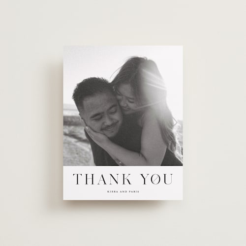 This is a tuxedo wedding thank you cards with standard by tuldok called embellished note printing on recycled smooth signature in standard