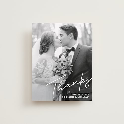 This is a cloud wedding thank you cards with standard by Pine Street Creative called as if a dream printing on recycled smooth signature in standard