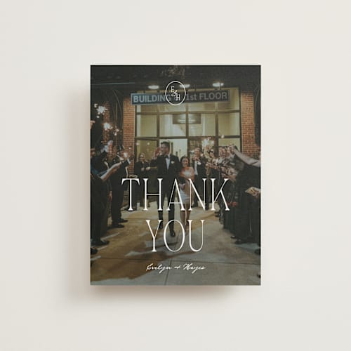 This is a ink wedding thank you cards with standard by Blustery August called hayes printing on recycled smooth signature in standard