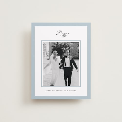 This is a sky wedding thank you cards with standard by Sara Hicks Malone called briland printing on recycled smooth signature in standard