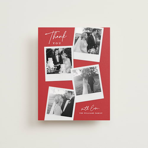 This is a cherry wedding thank you cards with standard by Kerry Doyle called instant elegance printing on recycled smooth signature in standard
