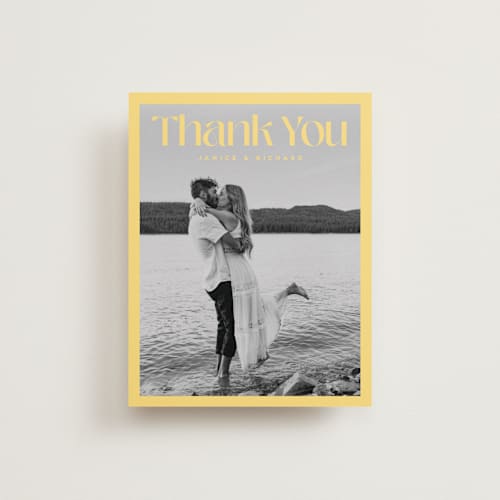 This is a fig wedding thank you cards with standard by Claudia Orengo called news! printing on recycled smooth signature in standard