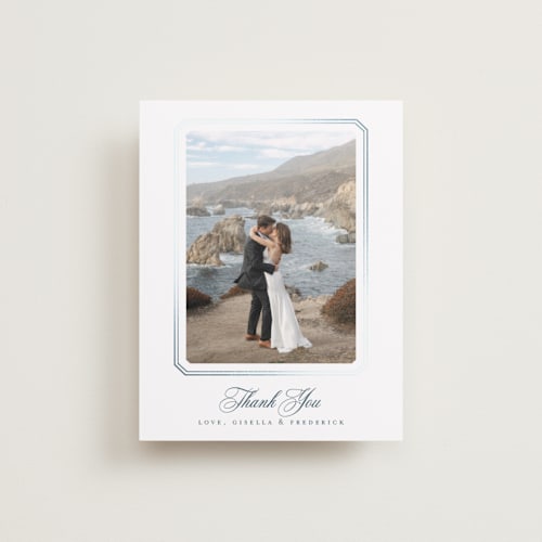 This is a pearl wedding thank you cards with foil pressed by chocomocacino called othellolagkage printing on recycled smooth signature in standard