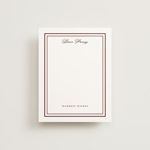This is a mahogany bridal shower insert cards with standard by Katie Ylinen called east coast formal printing on signature in standard
