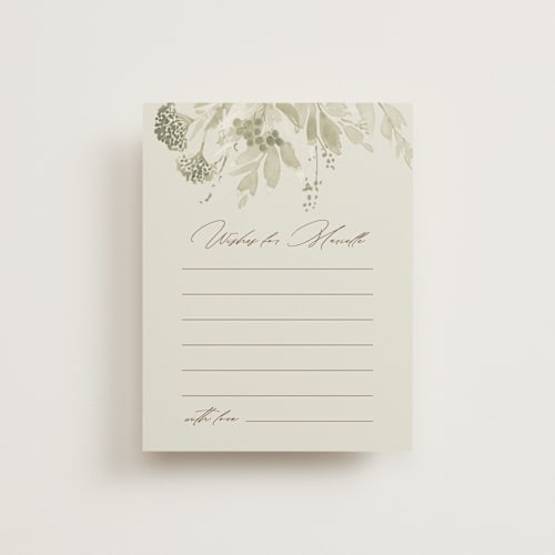 This is a forest bridal shower insert cards with standard by Chris Griffith called bridal sprinkle printing on signature in standard