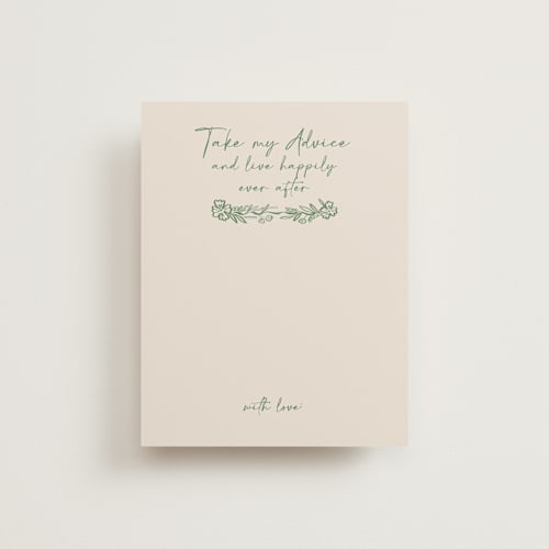 This is a meadow bridal shower insert cards with standard by Petra Kern called doodled printing on signature in standard