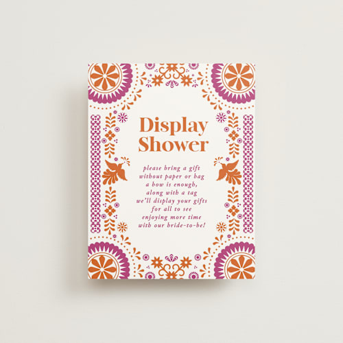 This is a gumdrop bridal shower insert cards with standard by Eva Tadros called let's fiesta printing on signature in standard