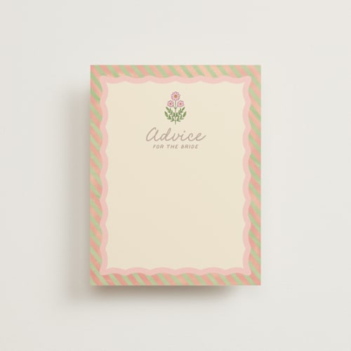 This is a poppy bridal shower insert cards with standard by Creo Study called botanical maximalism printing on signature in standard