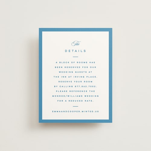 This is a cerulean enclosure cards with standard by Kristie Kern called the emma printing on signature in standard