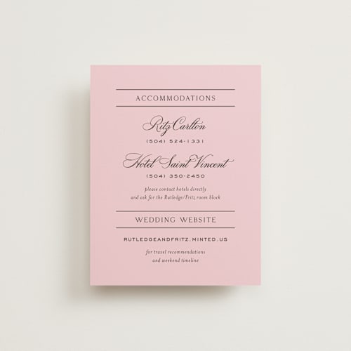 This is a peony enclosure cards with standard by Megan Davis called nola printing on signature in standard