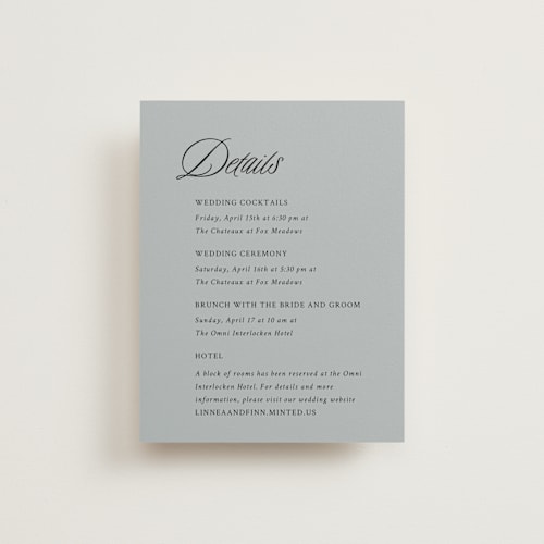 This is a linen enclosure cards with standard by Cindy Reynolds called sophistique printing on signature in standard