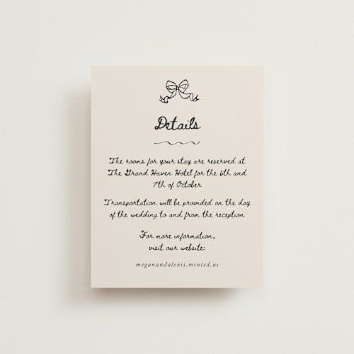 This is a lace enclosure cards with standard by Cass Loh called simple monogram printing on signature in standard